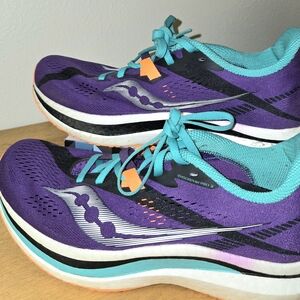 Saucony Women's Purple & Teal Endorphin Pro Running Shoes